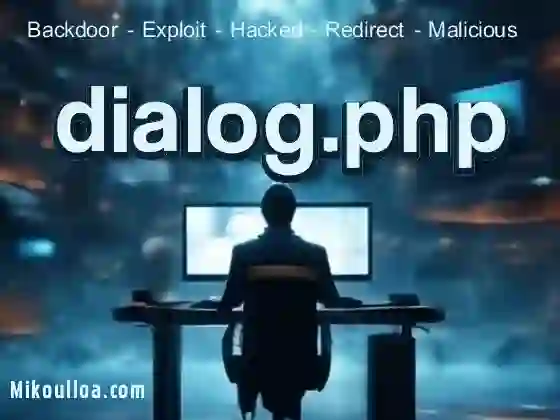 a nab viewing a computer screen with the word dialog.php being display on it . 