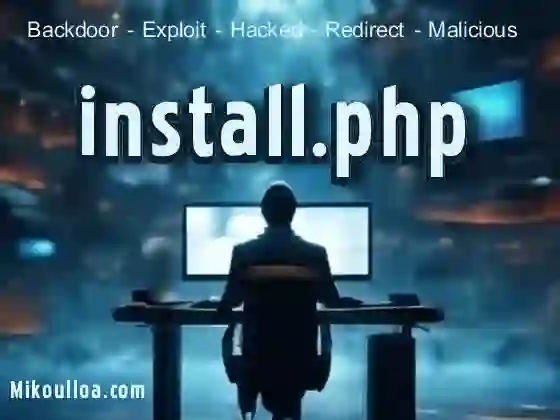 the word install.php being displayed on a computer screen 