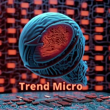 an image of a AI Brain with the word Trend Micro display on the bottom.