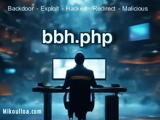 a computer hacker sitting in front of a computer with the word bbh.php on the screen . 