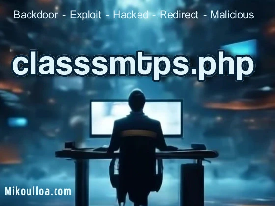 a man sitting in front of a computer with the word classsmtps.php showing on the screen ,